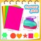 6 Pcs Colorful Craft Hole Punch with 30 Pcs Colorful Craft Sticker Paper Punch 1 Inch Paper Punchers Scrapbook Punches with Craft Sticker Paper, Flower, Round, Star, Square, Heart, Wave Circle Shape